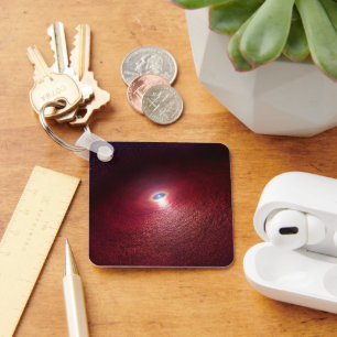 Een neutronenster met een schijf van warm stof. sleutelhanger