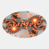 Een Nicer Day en een betere nacht Ovale Sticker (Voorkant)