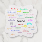 "Een Niece's Birthday I" Bedankjes Labels (Achterkant)