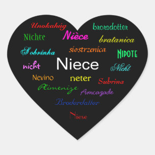 "Een Niece's Birthday I" Hart Sticker