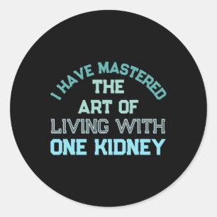Eén nier orgaandonor Transplant Dialyse Nieren Ronde Sticker
