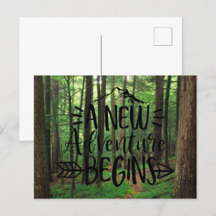 Een nieuw avontuur begint briefkaart