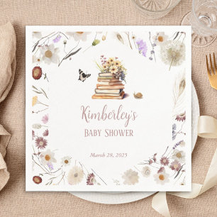 Een nieuw hoofdstuk Baby Shower Verhaalboek Wilde Servet