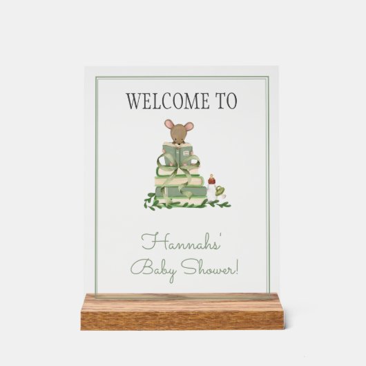 Een nieuw hoofdstuk Baby shower welkom Acryl Bord (Voorkant)