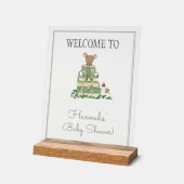 Een nieuw hoofdstuk Baby shower welkom Acryl Bord (Hoek)