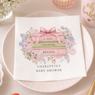 Een nieuw hoofdstuk begint baby shower servet