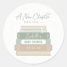 Een nieuw hoofdstuk begint Baby Shower Sticker