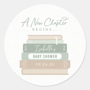 Een nieuw hoofdstuk begint Baby Shower Sticker