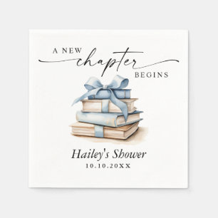 Een nieuw hoofdstuk begint, Boek Thema Baby Shower Servet
