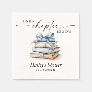 Een nieuw hoofdstuk begint, Boek Thema Baby Shower Servet