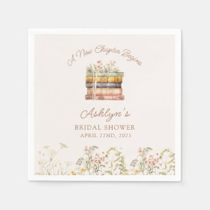 Een nieuw hoofdstuk begint Bruids douche papieren  Servet