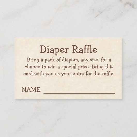Een nieuw hoofdstuk begint - Luierraffle Informatiekaartje (Voorkant)