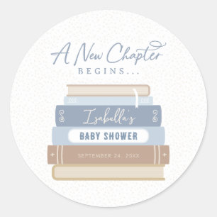 Een nieuw hoofdstuk begint met het Baby showers va Ronde Sticker