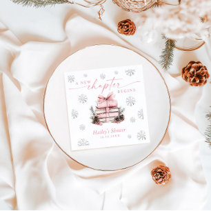 Een nieuw hoofdstuk begint, Roze strik Winter Baby Servet
