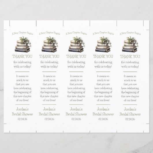 Een nieuw hoofdstuk begint! Stacked Books Bladwijz (Voorkant)