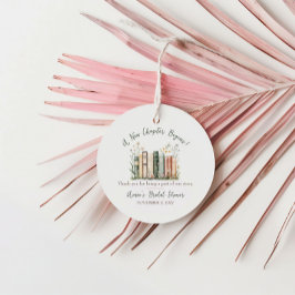 Een nieuw hoofdstuk begint! Trouwfeest cadeautje Bedankjes Labels