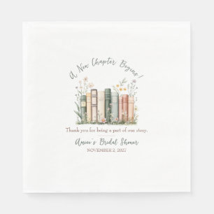 Een nieuw hoofdstuk begint! Trouwfeest favor Servet