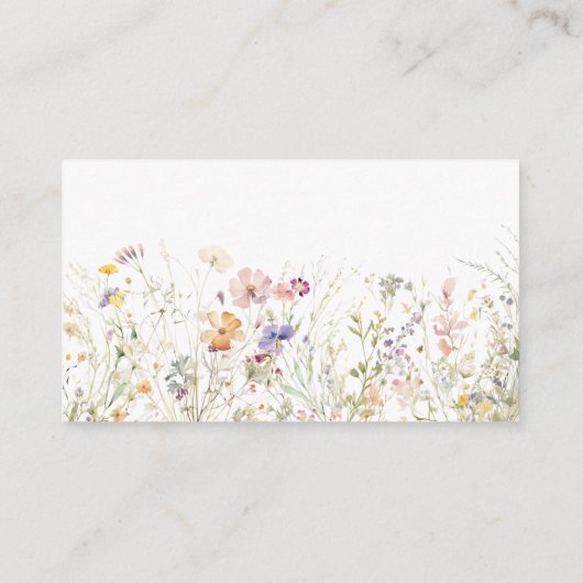 Een nieuw hoofdstuk begint Wildflower Book Baby sh Informatiekaartje (Achterkant)