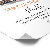 Een nieuw hoofdstuk Pacifier Hunt Shower Game Sign Poster (Hoek)