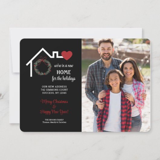 Een nieuw thuis voor de feestdagen Foto kerstkaart (Voorkant)