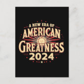 Een nieuw tijdperk van Amerikaanse grootheid 2024 Briefkaart (Voorkant)