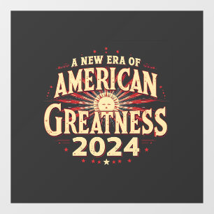 Een nieuw tijdperk van Amerikaanse grootheid 2024 Raamsticker