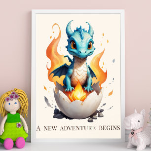 Een Nieuwe Avontuur Begint Baby Draak Poster