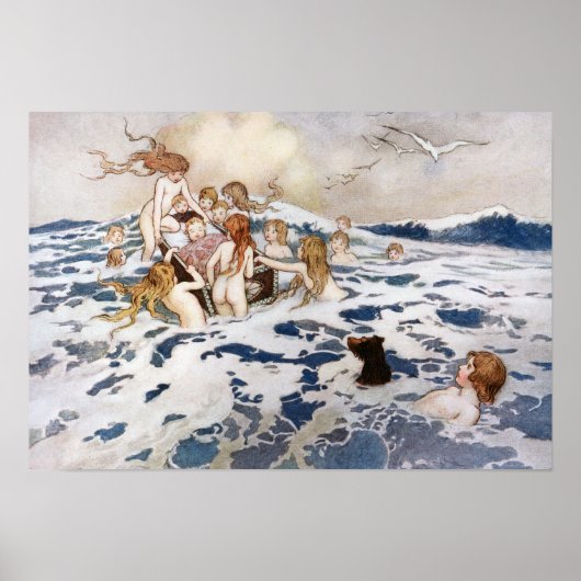 Een nieuwe Baby water van Warwick Goble Poster (Voorkant)