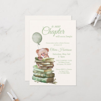 Een nieuwe Chapter Baby shower Invitation – Storyb Kaart
