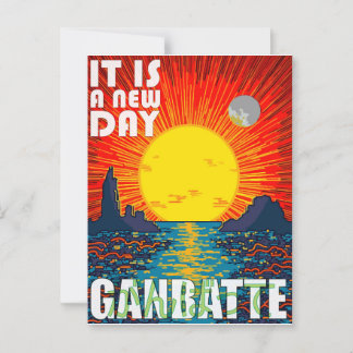 Een nieuwe dag: ga door! briefkaart