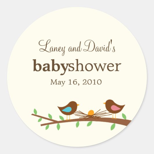 Een nieuwe Egg Favor Sticker of Gift Label Sticker (Voorkant)
