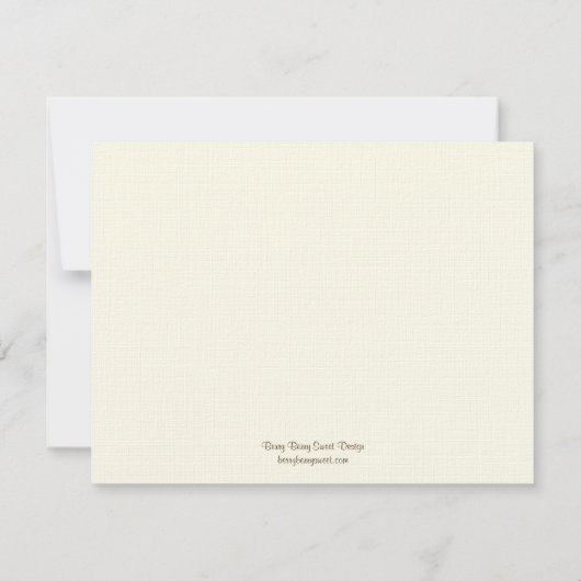 Een nieuwe Egg Flat Hartelijk dank Bedankkaart (Achterkant)