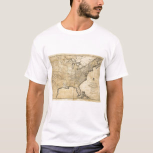 Een nieuwe en correcte kaart van de Verenigde Stat T-shirt