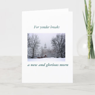 Een nieuwe en Glorierijke Morn Feestdagen Kaart