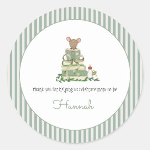 Een Nieuwe Hoofdstuk Baby Shower Ronde Sticker