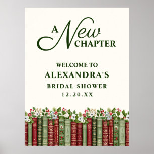 Een Nieuwe Hoofdstuk Kerst Boek Thema Bruiloft Fee Poster