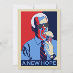 Een nieuwe Hope Joe Biden Ice Cream Illustratie Feestdagenkaart