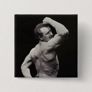 Een Nieuwe Houding door Sterke Mannen Eugen Sandow Vierkante Button 5,1 Cm