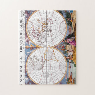 Een nieuwe kaart van de puzzel van het Wereldbol v