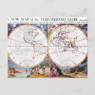 Een nieuwe kaart van het Briefkaart van het Wereld