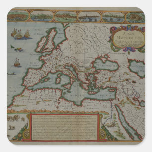 Een nieuwe kaart van het Romeinse Rijk Vierkante Sticker