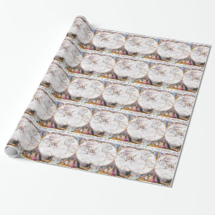 Een nieuwe kaart van het vloerpapier voor de vloer cadeaupapier
