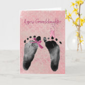 Een nieuwe kleindochter kaart (Gele Bloem)