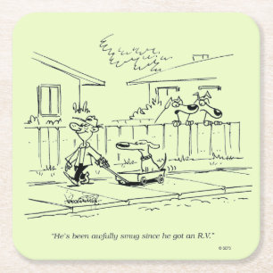 Een nieuwe Ride Vierkante Kartonnen Onderzetter