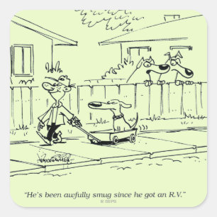 Een nieuwe Ride Vierkante Sticker