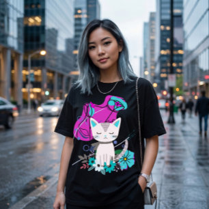 Een nieuwe trendy kleurrijke kattenliefhebber desi t-shirt