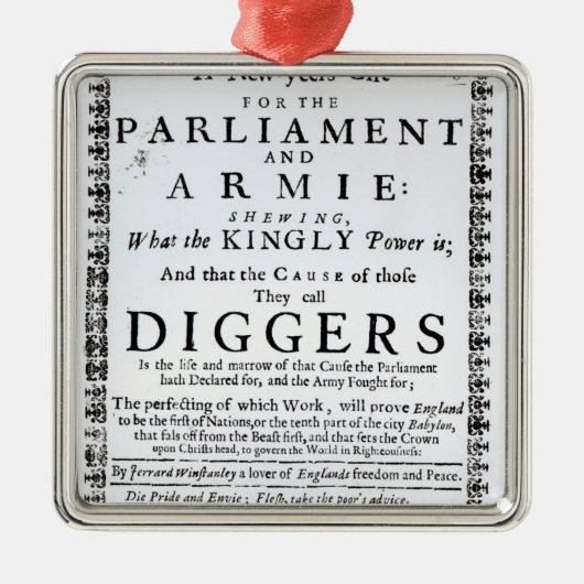 Een nieuwjaarsgeschenk metalen ornament (Voorkant)