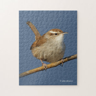 Een nieuwsgierig Bewick's Wren in de boom Legpuzzel