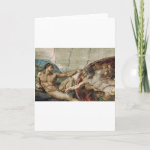 Een nieuwsgierige god. feestdagen kaart