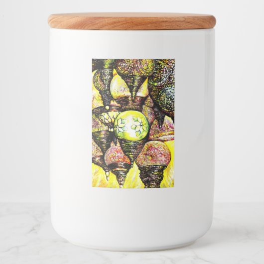 Een nog groter idee van kleur voedselcontainer etiket (Voorkant)